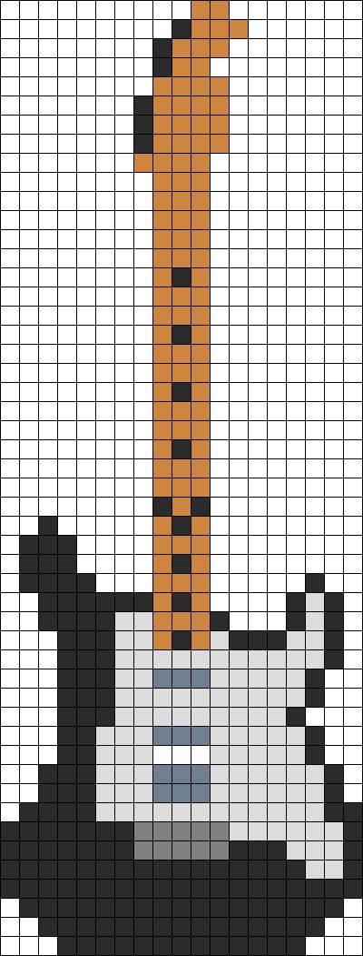 Guitar perler bead pattern