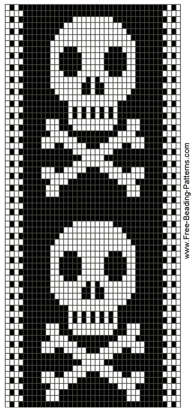 Skull bead pattern.