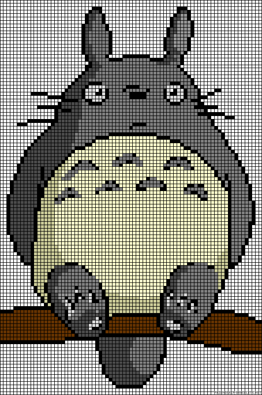 Totoro perler bead pattern