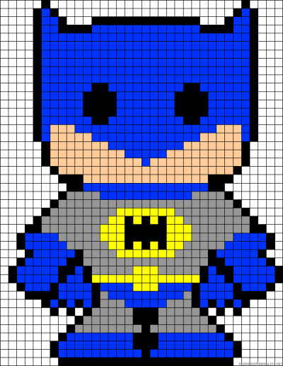 Batman perler bead pattern