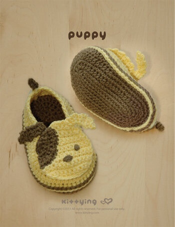 Puppy Baby Booties Crochet PATTERN