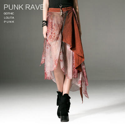 设计师品牌PUNK RAVE秋季新品 做旧工业时代半裙