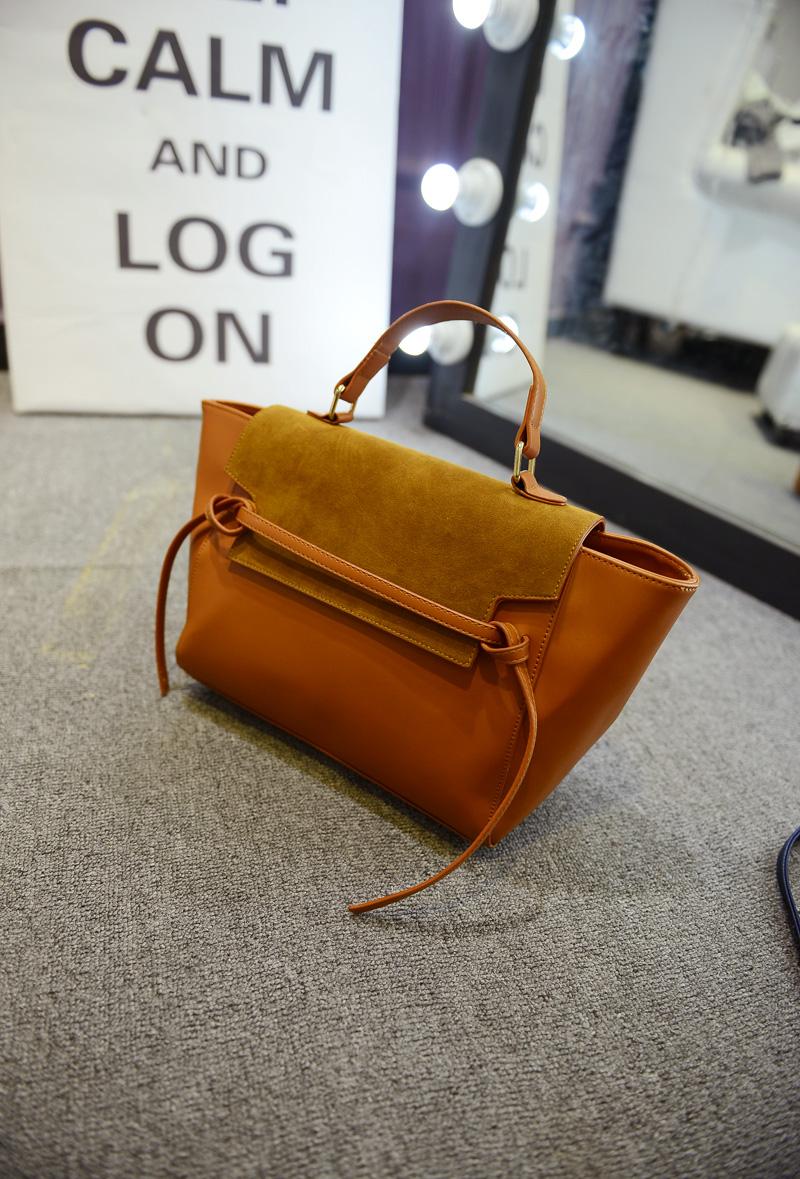 冬季欧美时尚复古磨砂皮女包蝙蝠手提包单肩斜挎包潮女包