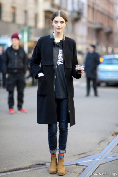 #street style#97年德国模特Josephine Van Delden的私下搭配