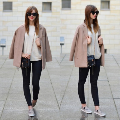 Barbora Ondrackova - Choies Coat - BEIGE ON BEIGE