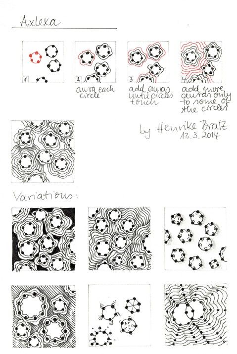 tangle pattern &amp;quot;Axlexa&amp;quot; - Strohsterne basteln - Henrike Bratz