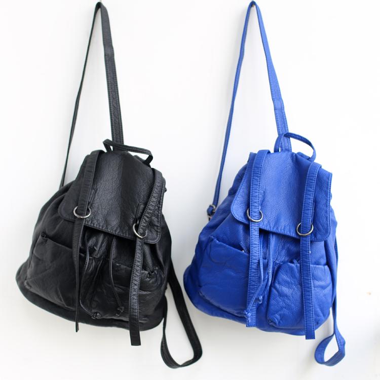 女包 欧美潮韩版书包 机车背包水洗皮双肩包旅行包