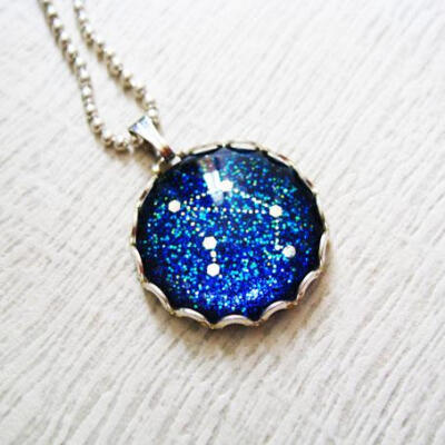 帝尔王手绘星座系列 天秤座爱情项链 四款选