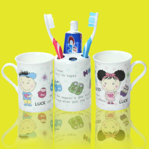 好高档漂亮的牙刷杯，摆在那里像工艺品一样美