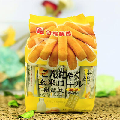 台湾进口北田蒟蒻糙米卷卵黄味160g健康食品零食~好吃停不了口