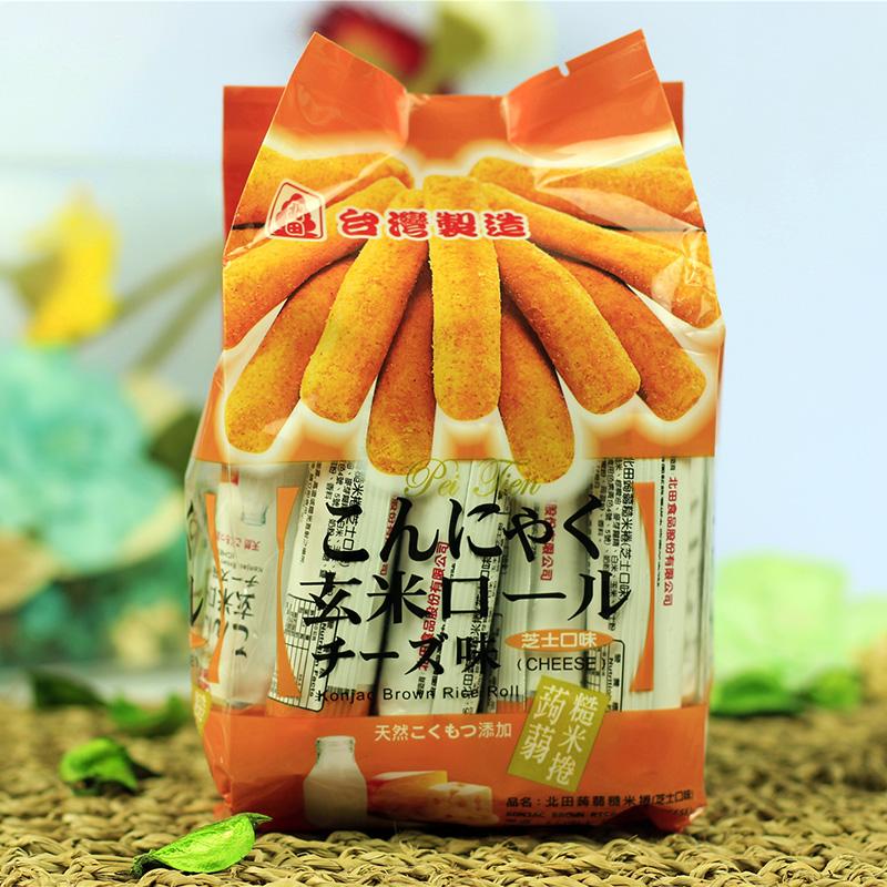 台湾进口北田蒟蒻糙米卷芝士味160g健康食品零食~好吃停不了口