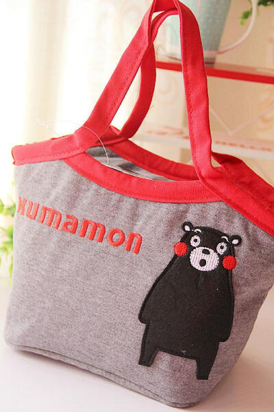 68日本吉祥物小黑熊kumamon 加厚冰包保温 便当包 饭盒袋