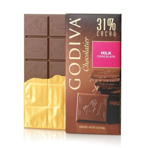 原装进口 高迪瓦Godiva,歌帝梵31%纯牛奶巧克力排块片砖 休闲零食