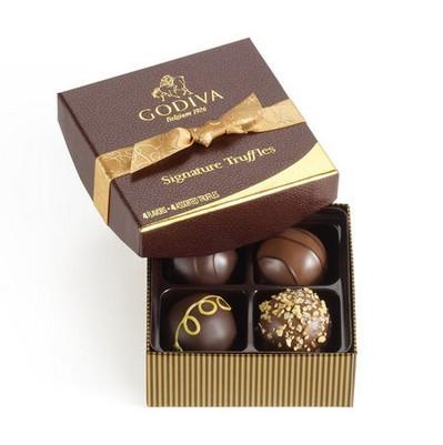 高迪瓦godiva巧克力 歌帝梵松露手工礼盒4粒精装 婚礼喜糖礼物