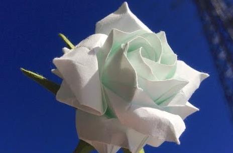 玫瑰花的折法大全之仿真折纸玫瑰花的手工折纸视频教程 - 纸艺网