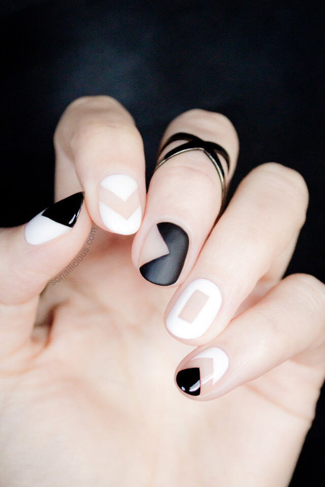 negative space nail art