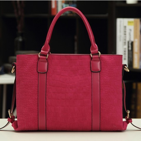 磨砂石头纹单肩手提斜挎女包