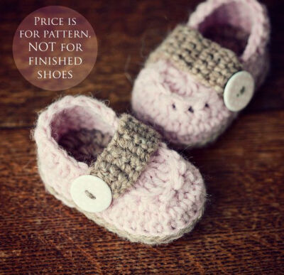 Instant download - Crochet PATTERN baby booties (pdf file) - Baby Loafers