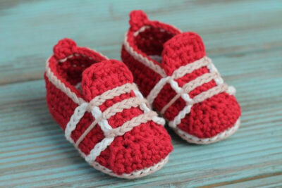 Crochet bootie PATTERN Baby Crochet Shoes Auroch di Inventorium, $5.60