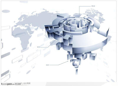 商业设计-科技元素世界地图背景设计