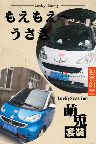 车贴+立体车饰 LuckyStation.taobao.com创意首发！