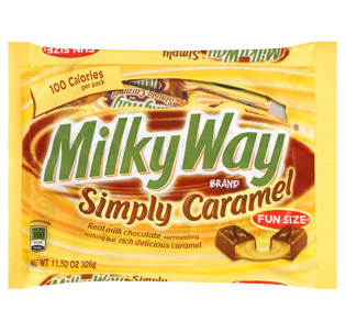 美国进口 milky way银河香浓焦糖夹心牛奶巧克力随手包袋装 现货