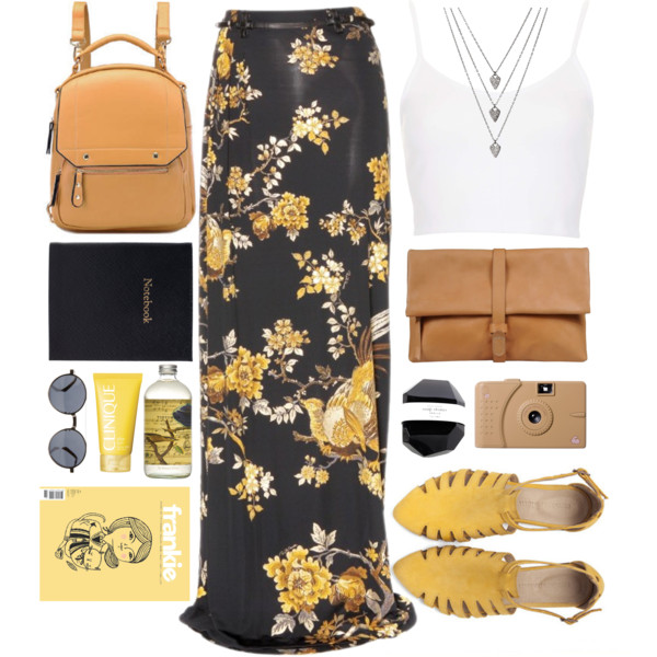 A fashion look from June 2014 featuring Topshop tops, Roberto Cavalli skirts and BeiBaoBao backpacks. Browse and shop related looks.