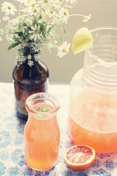 blood orange italian soda with basil simple syrup