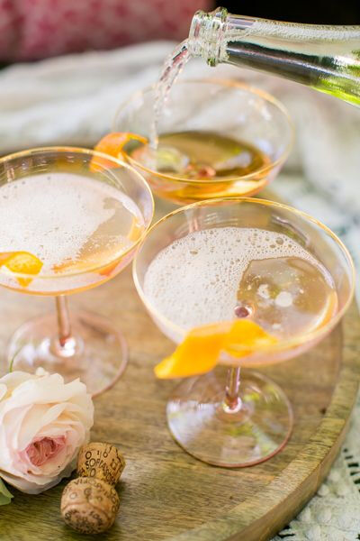 St-Germain and Champagne cocktail