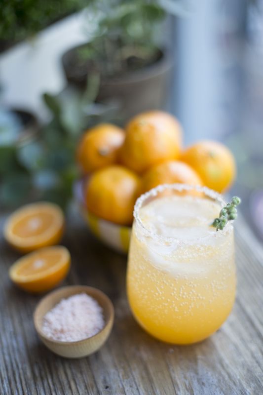 sunny winter citrus cocktail