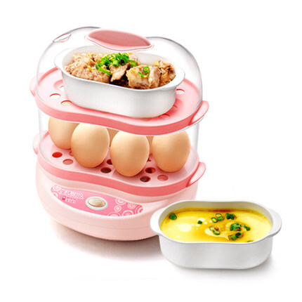 班得瑞 ZDQ-F16 双层多功能蒸蛋器 迷你早餐机煮蛋器天猫蒸蛋机