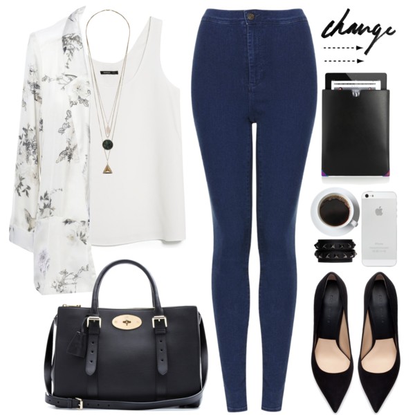 A fashion look from May 2014 featuring MANGO tops, Zara blazers and Topshop jeans. Browse and shop related looks.