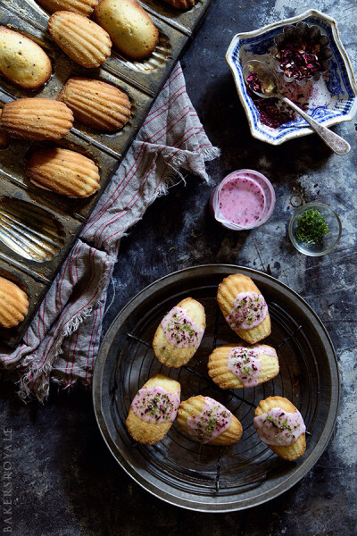 Hibiscus and Lime Madeines via Bakers Royale