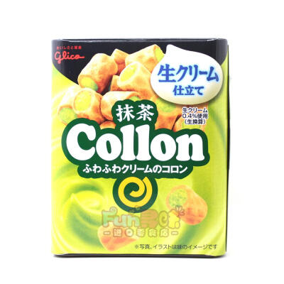 日本进口零食品 glico格力高 Collon 可珑 抹茶蛋糕卷 夹心饼干卷