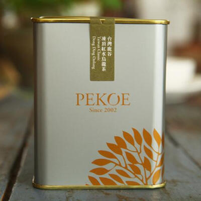 PEKOE精選－台灣鹿谷凍頂紅水烏龍茶100g金屬罐．銀灰台湾茶