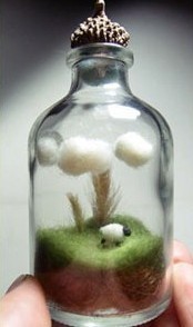 一瓶一童话 DIY羊毛毡童话玻璃瓶套装——草原幻想