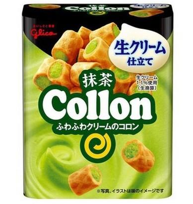 现货 日本原装进口 固力果格力高glico collon宇治抹茶夹心饼干