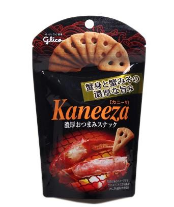 现货日本 固力果 Kaneeza浓厚烤蟹角切小饼饼42g超香好吃啤酒伴侣