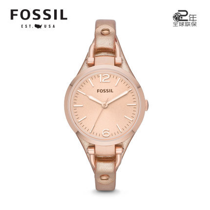 【天猫预售】Fossil/化石GEORGIA系列ES3413小表盘真皮防水女手表