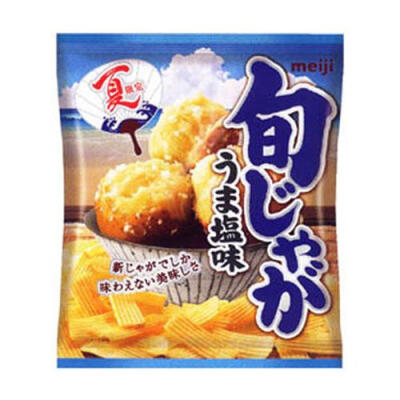 日本进口零食明治盐味薯片 夏限定68g