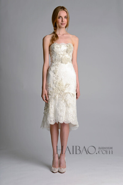 Dennis Basso for Kleinfeld Bridal短款婚纱