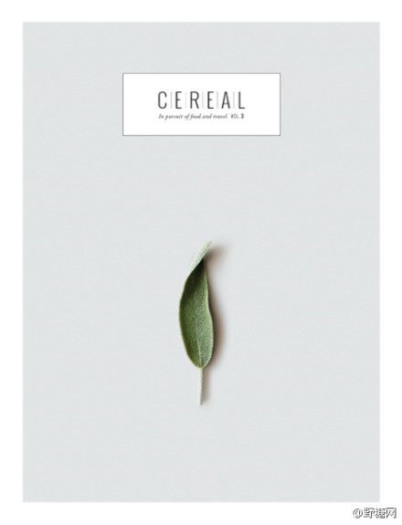 【留白的意境，你懂不懂？】来自英国的旅游生活志Cereal Magazine，随处可见留白的艺术，看过了《Kinfolk》，它家的静物摄影也格外精彩。每期不多不少的140页，展开了各个旅行地的简洁画面，勾起对纸端美食的向往。http://t.cn/R751Sqi