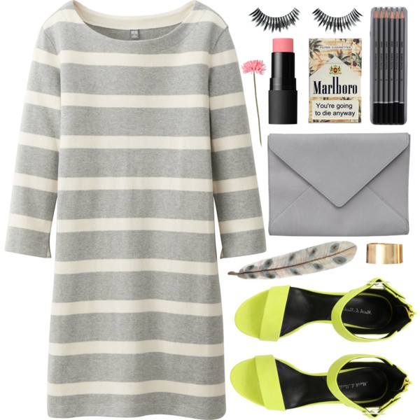 A fashion look from July 2014 featuring Uniqlo dresses, Ann Demeulemeester clutches and ASOS rings. Browse and shop related looks.