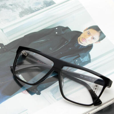 韩版时尚 大框平面眼镜 潮人男女款 平镜框无度数 可配近视眼镜架