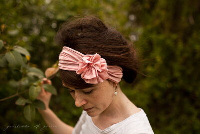 Rose Rosette - Garlands of Grace Headwrap Headcovering headband