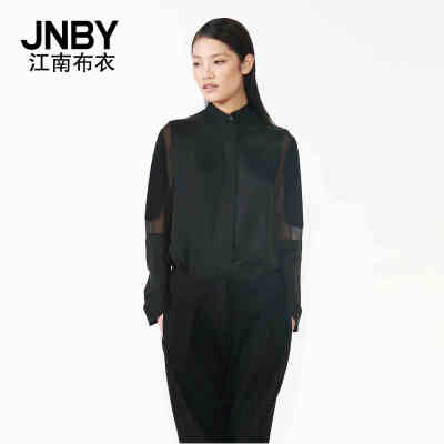 JNBY江南布衣 冬季新款简单纯色女装衬衫5C81052-D1