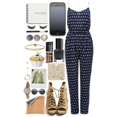 A fashion look from April 2014 featuring Forever New jumpsuits, Gräf &amp;amp; Lantz clutches and Miss Selfridge rings. Browse and shop related looks.