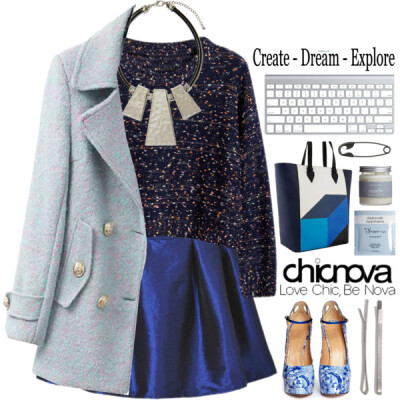 A fashion look from October 2014 featuring Chicnova Fashion sweaters, Chicnova Fashion coats and Chicnova Fashion skirts. Browse and shop related looks.