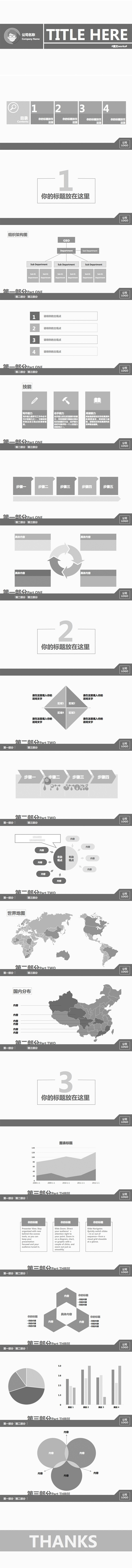 【KEYNOTE】简约大气报告简报汇报模版PPT模板