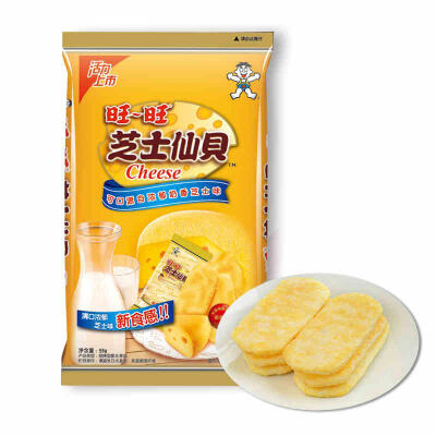 旺旺仙贝芝士味58g 包米果切达乳酪附粉非油炸无膨松剂